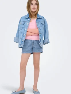 KOGCOMET Cintura media Corte wide leg Shorts vaqueros