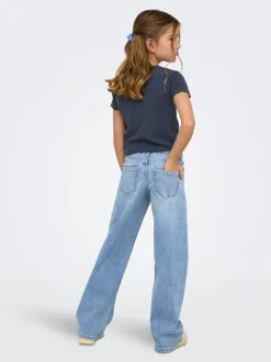 KOGJUDY-O Cintura baja Corte wide leg Vaqueros