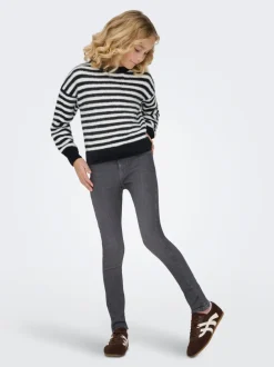 KOGRAIN Cintura media Corte skinny Largo hasta los tobillos Vaqueros