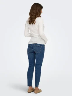 OLMBLUSH Cintura media Corte skinny Largo hasta los tobillos Vaqueros