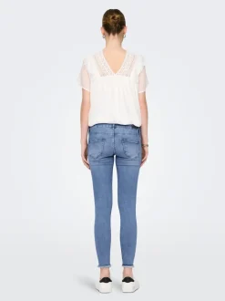 OLMBLUSH Cintura media Corte skinny Largo hasta los tobillos Vaqueros