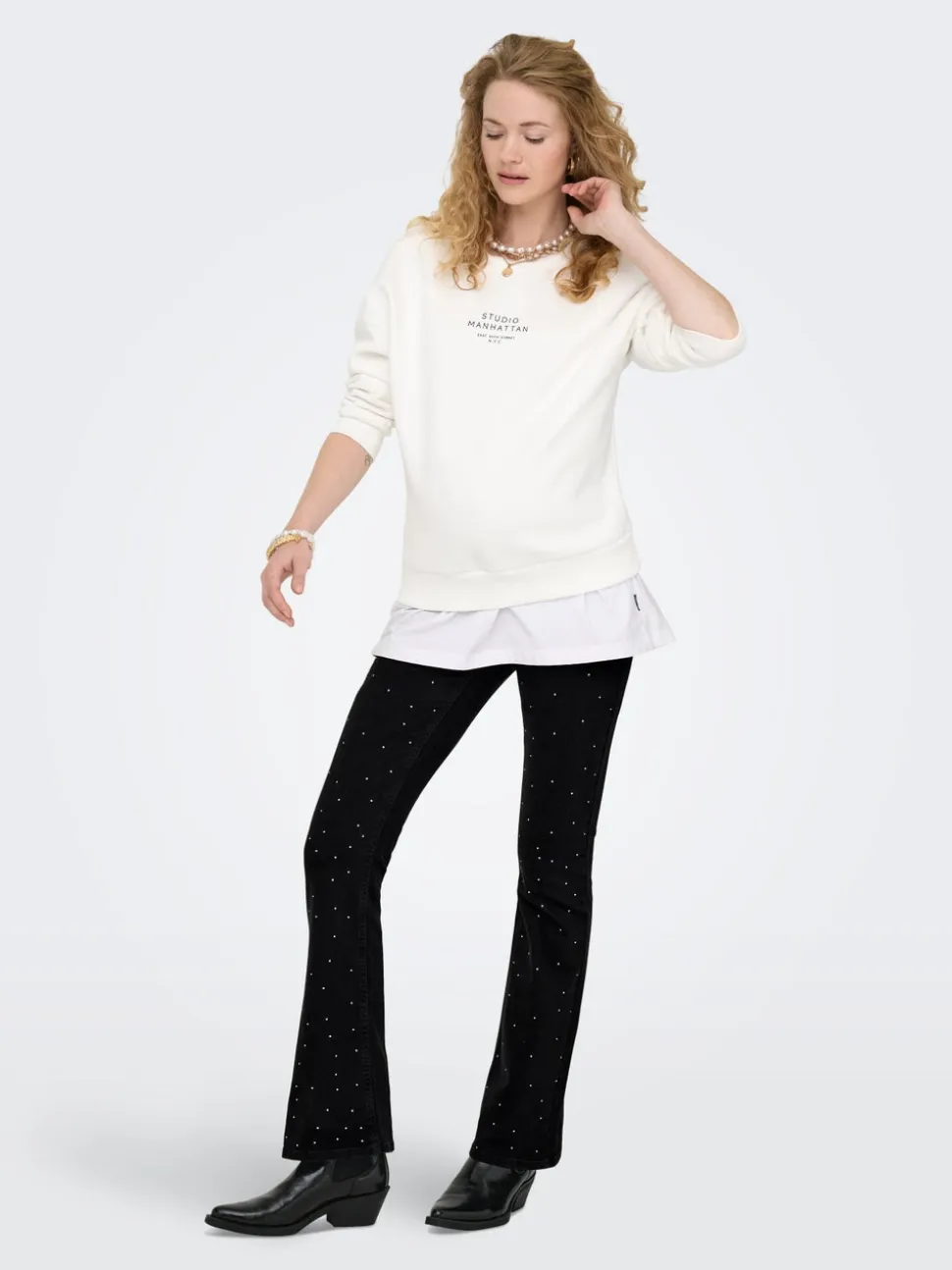 OLMBLUSH Corte flared Vaqueros