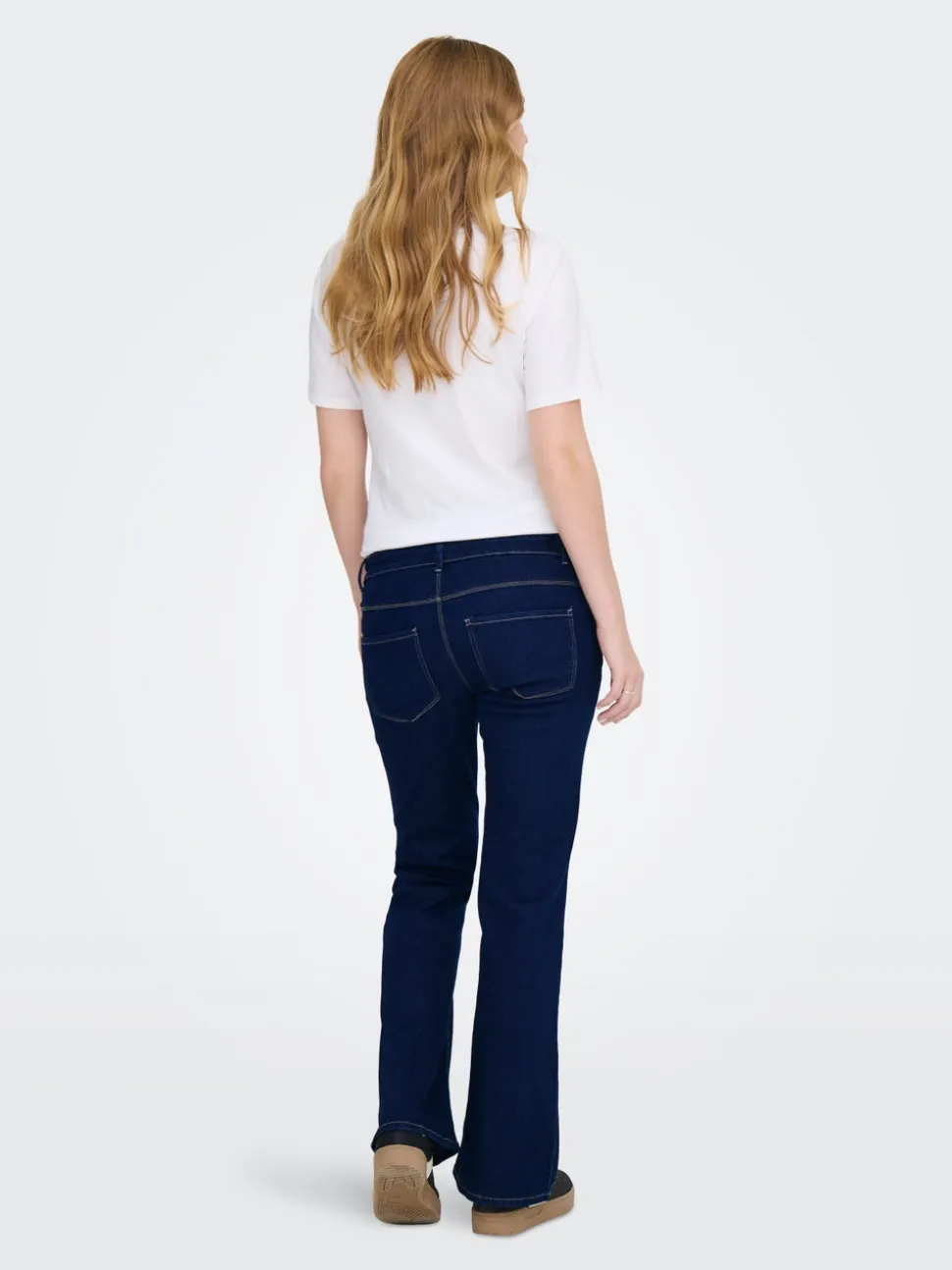 OLMLANA Cintura alta Corte retro flared Vaqueros