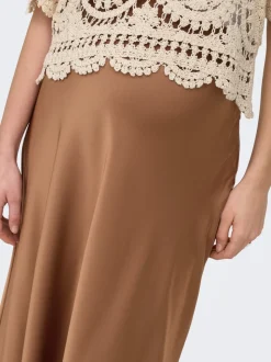 OLMSEALLY Falda de línea A Falda midi
