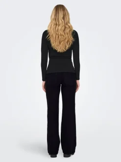 OLMSNOW Cintura alta Corte wide leg Vaqueros