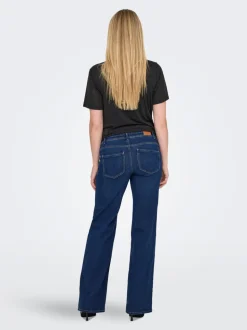 OLMWAUW Cintura media Corte wide leg Vaqueros