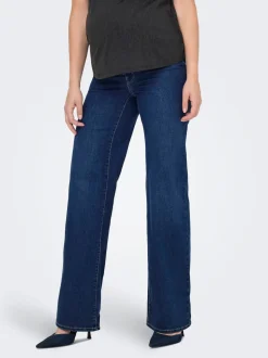 OLMWAUW Cintura media Corte wide leg Vaqueros