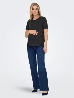 OLMWAUW Cintura media Corte wide leg Vaqueros