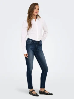 ONLBLUSH Cintura media Corte skinny Largo hasta los tobillos Vaqueros
