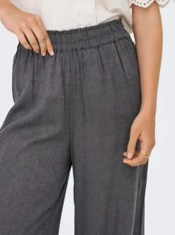 ONLBRUXELLES Corte straight Lino Pantalones