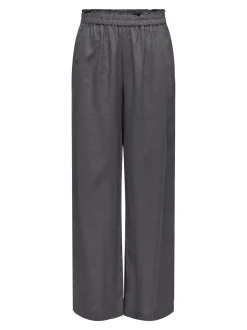 ONLBRUXELLES Corte straight Lino Pantalones