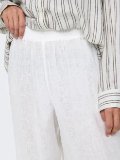 ONLBRUXELLES Corte straight Lino Pantalones