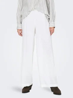 ONLBRUXELLES Corte straight Lino Pantalones