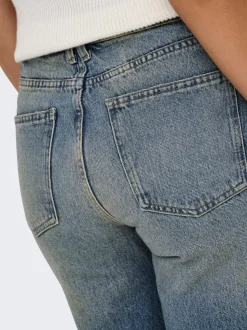 ONLCARO Cintura alta Corte loose Shorts vaqueros