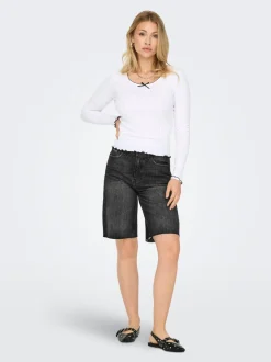 ONLCARO Cintura media Corte loose Shorts vaqueros