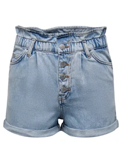 ONLCUBA Cintura alta Corte relaxed Shorts vaqueros