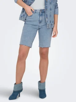 ONLEMILY Cintura alta Corte straight Shorts vaqueros
