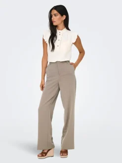 ONLHATTIE-LANA Corte straight tapered Pantalones de pernera ancha