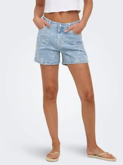 ONLPHINE-AUDE Cintura alta Corte regular Shorts vaqueros
