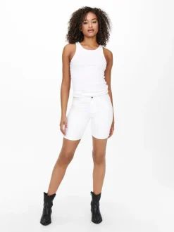 ONLRAIN Cintura media Corte bodycon Shorts vaqueros