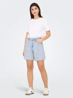 ONLREBECCA Cintura media Corte regular Shorts vaqueros