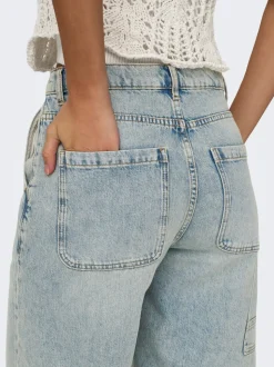 ONLRUTH Cintura media Corte loose Shorts vaqueros