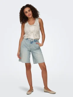 ONLRUTH Cintura media Corte loose Shorts vaqueros