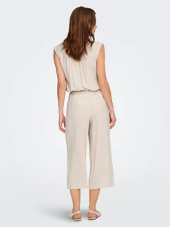 ONLSIESTA Corte cropped Lino Pantalones culote