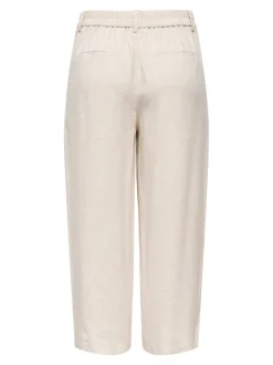 ONLSIESTA Corte cropped Lino Pantalones culote