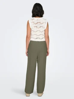 ONLSIESTA Corte straight Lino Pantalones