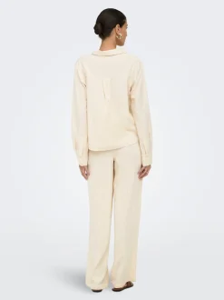 ONLSIESTA Corte straight Lino Pantalones