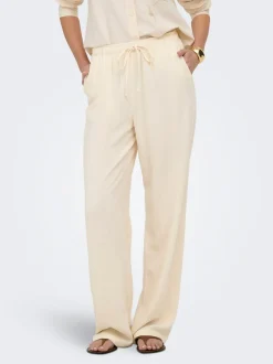 ONLSIESTA Corte straight Lino Pantalones