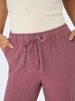 ONLSIESTA Corte straight Lino Pantalones