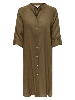 ONLTOKYO Lino Vestido midi