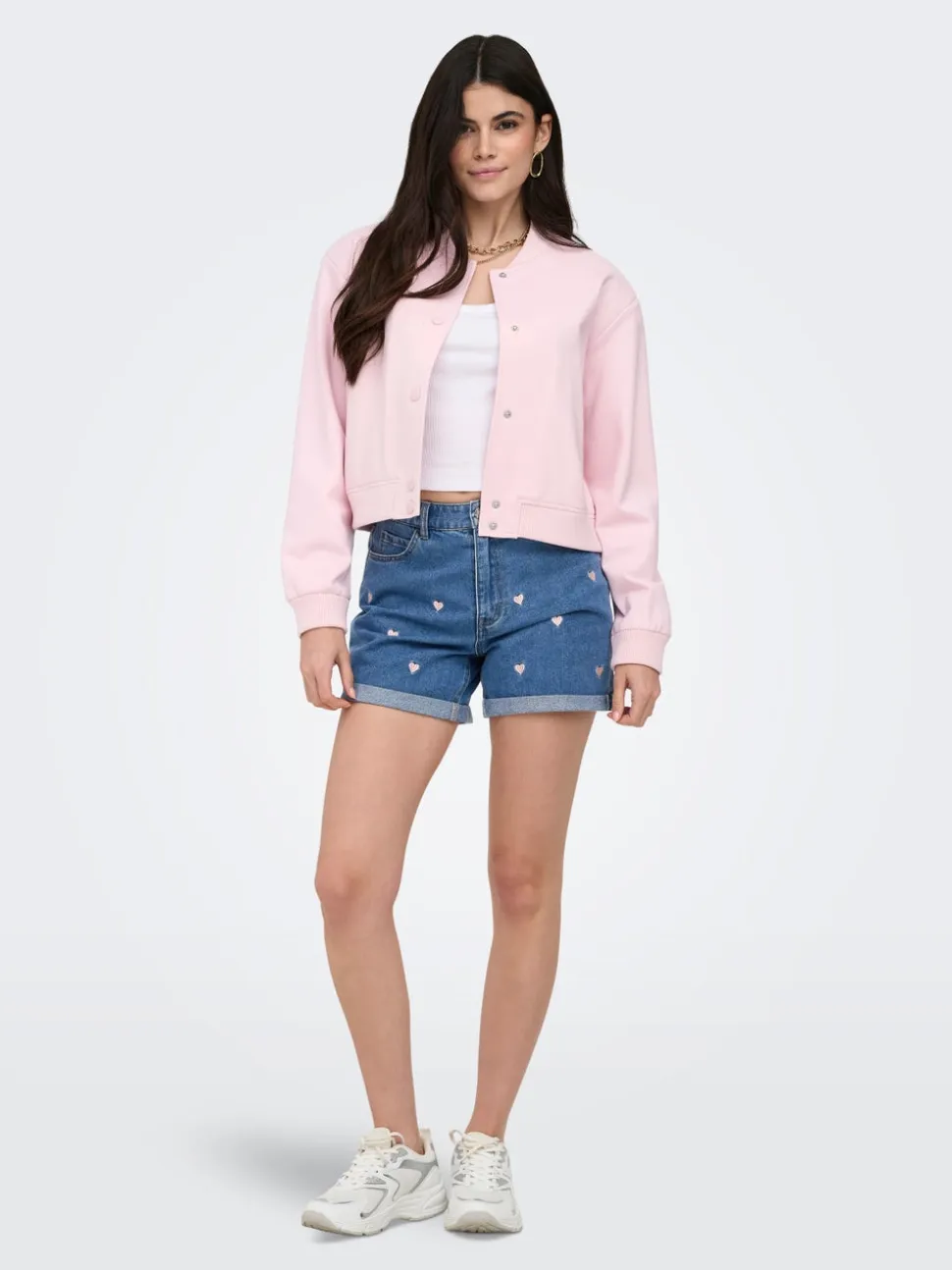 ONLVEGA Cintura alta Corte mom Shorts