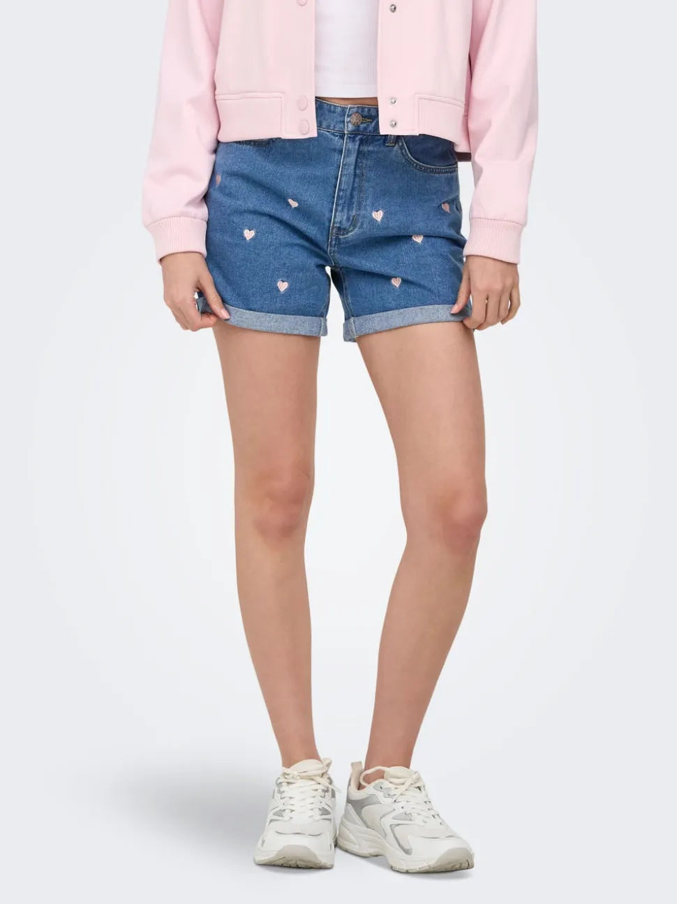ONLVEGA Cintura alta Corte mom Shorts