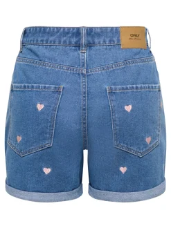 ONLVEGA Cintura alta Corte mom Shorts