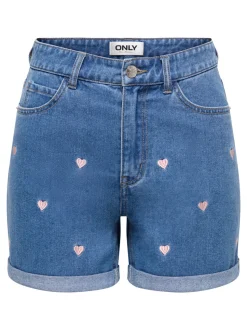 ONLVEGA Cintura alta Corte mom Shorts