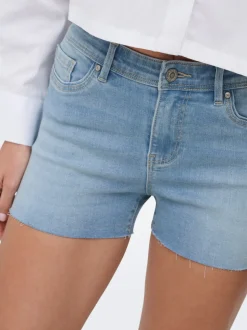 ONLWAUW Cintura media Corte regular Shorts vaqueros
