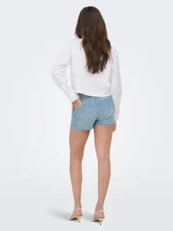 ONLWAUW Cintura media Corte regular Shorts vaqueros