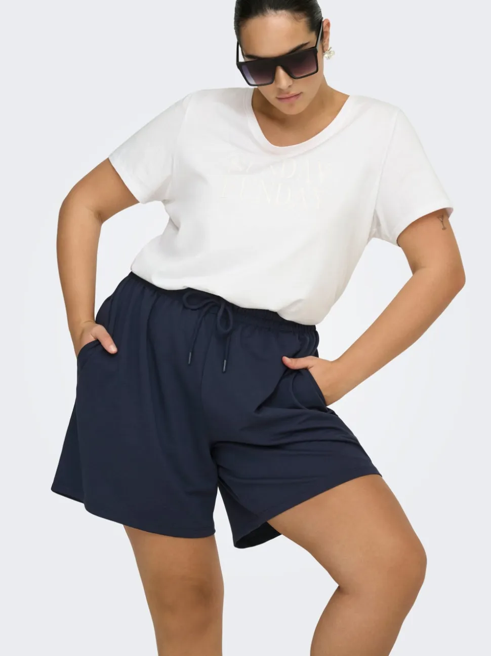 ONPFREI Cintura alta Corte loose Shorts