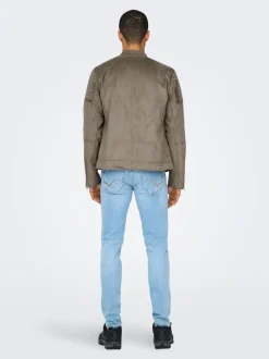 ONSGUS Chaqueta de cuero sintético