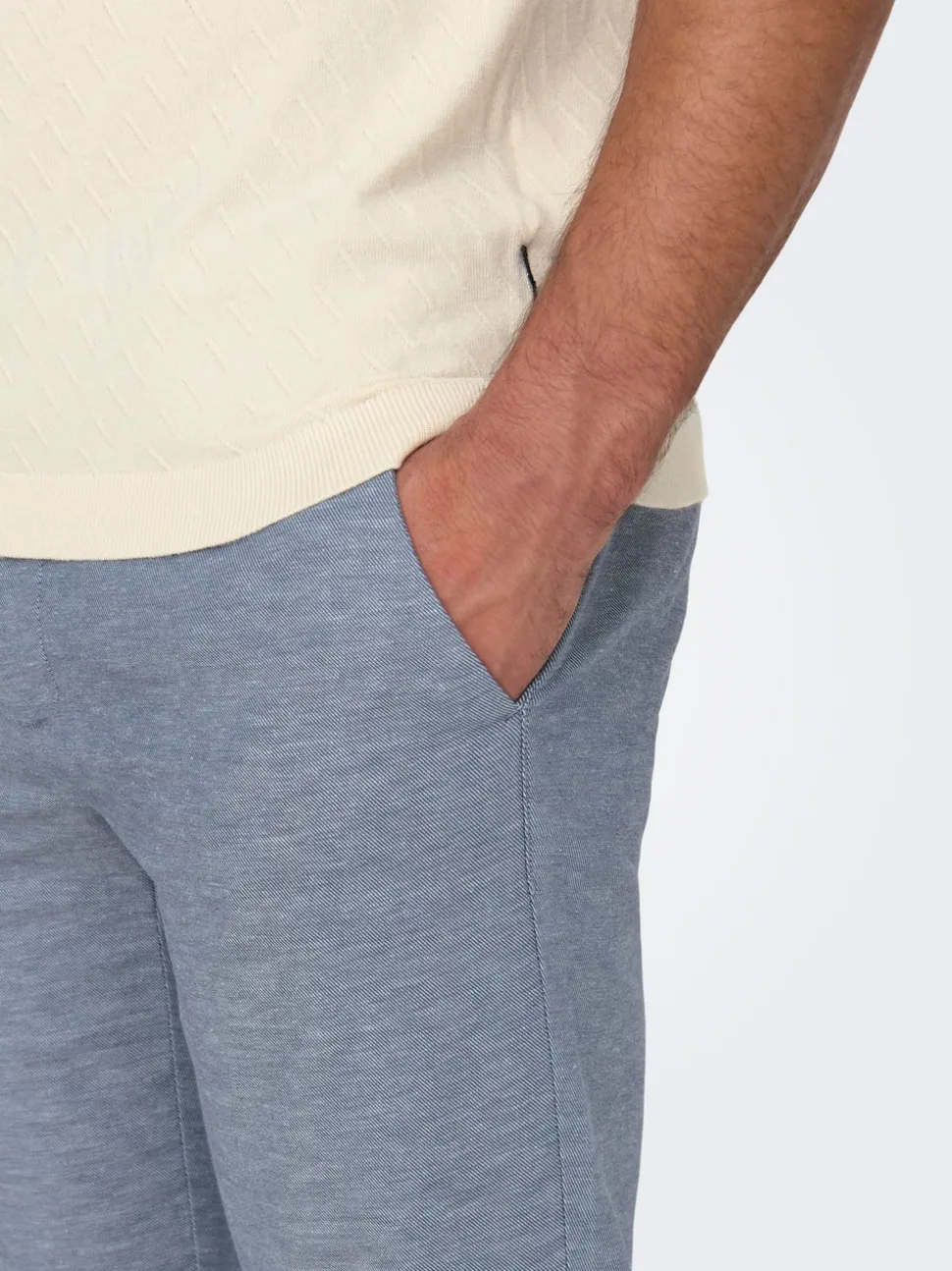 ONSMARK Corte tapered Lino Pantalones chinos