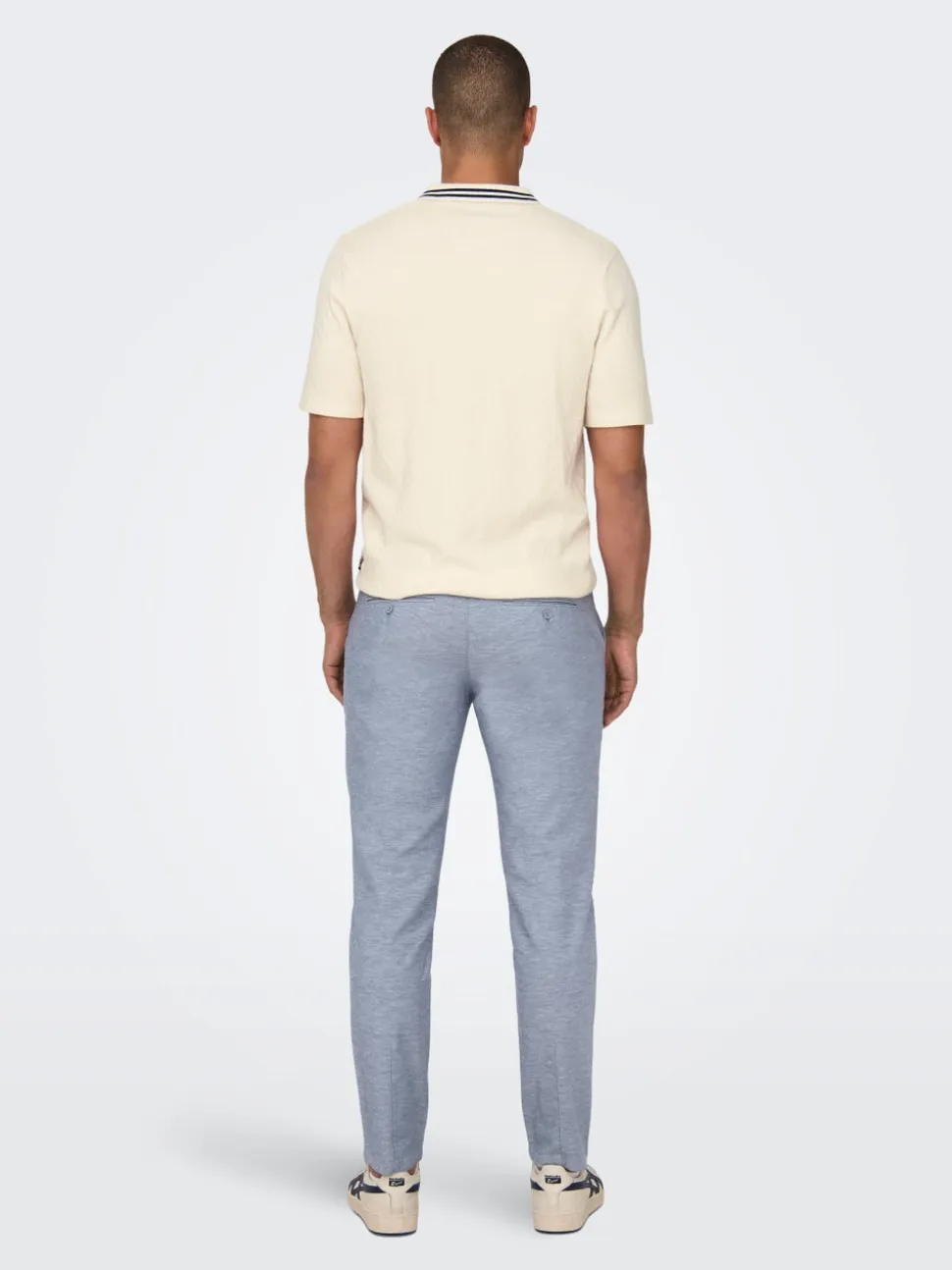 ONSMARK Corte tapered Lino Pantalones chinos