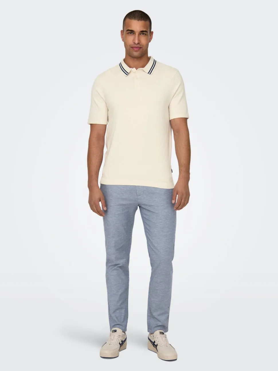 ONSMARK Corte tapered Lino Pantalones chinos