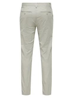 ONSMARK Corte tapered Lino Pantalones chinos