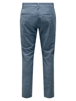 ONSMARK Corte tapered Lino Pantalones chinos