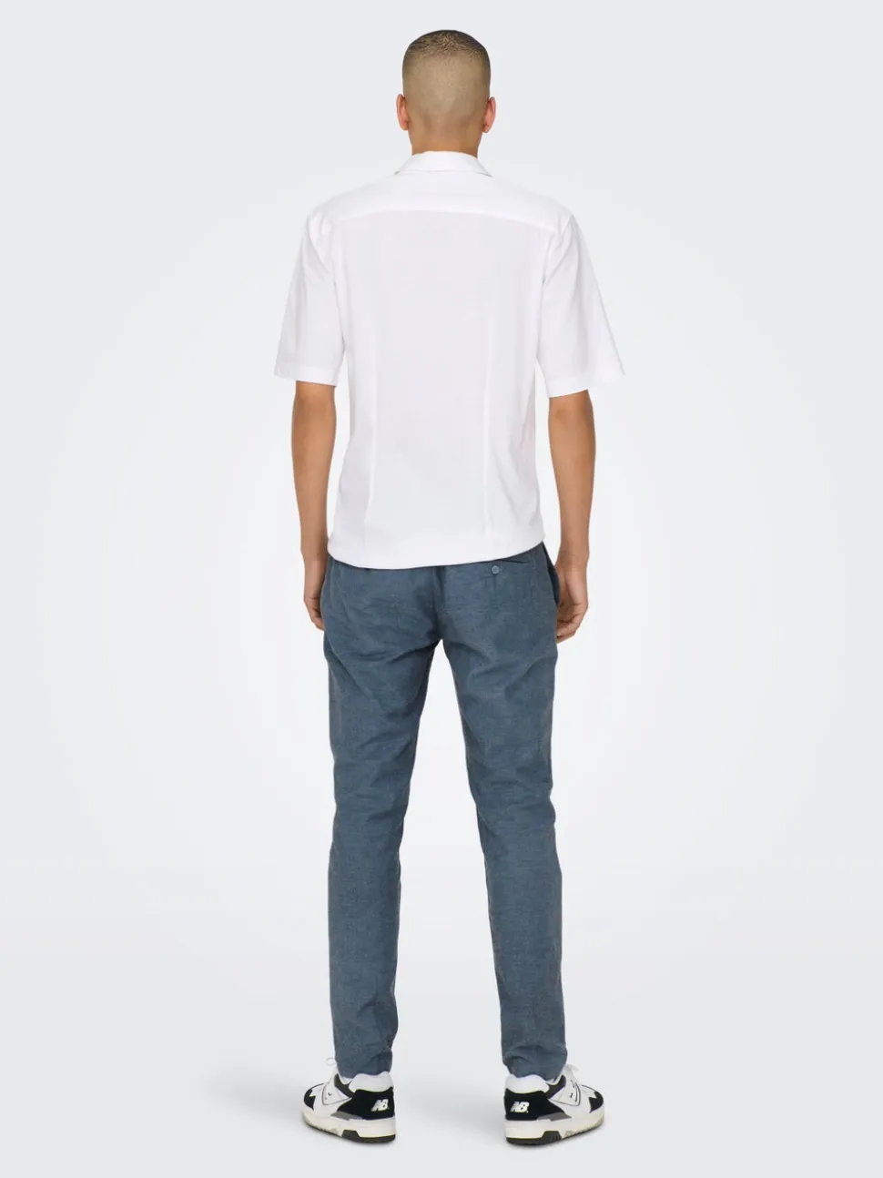 ONSMARK Corte tapered Lino Pantalones chinos
