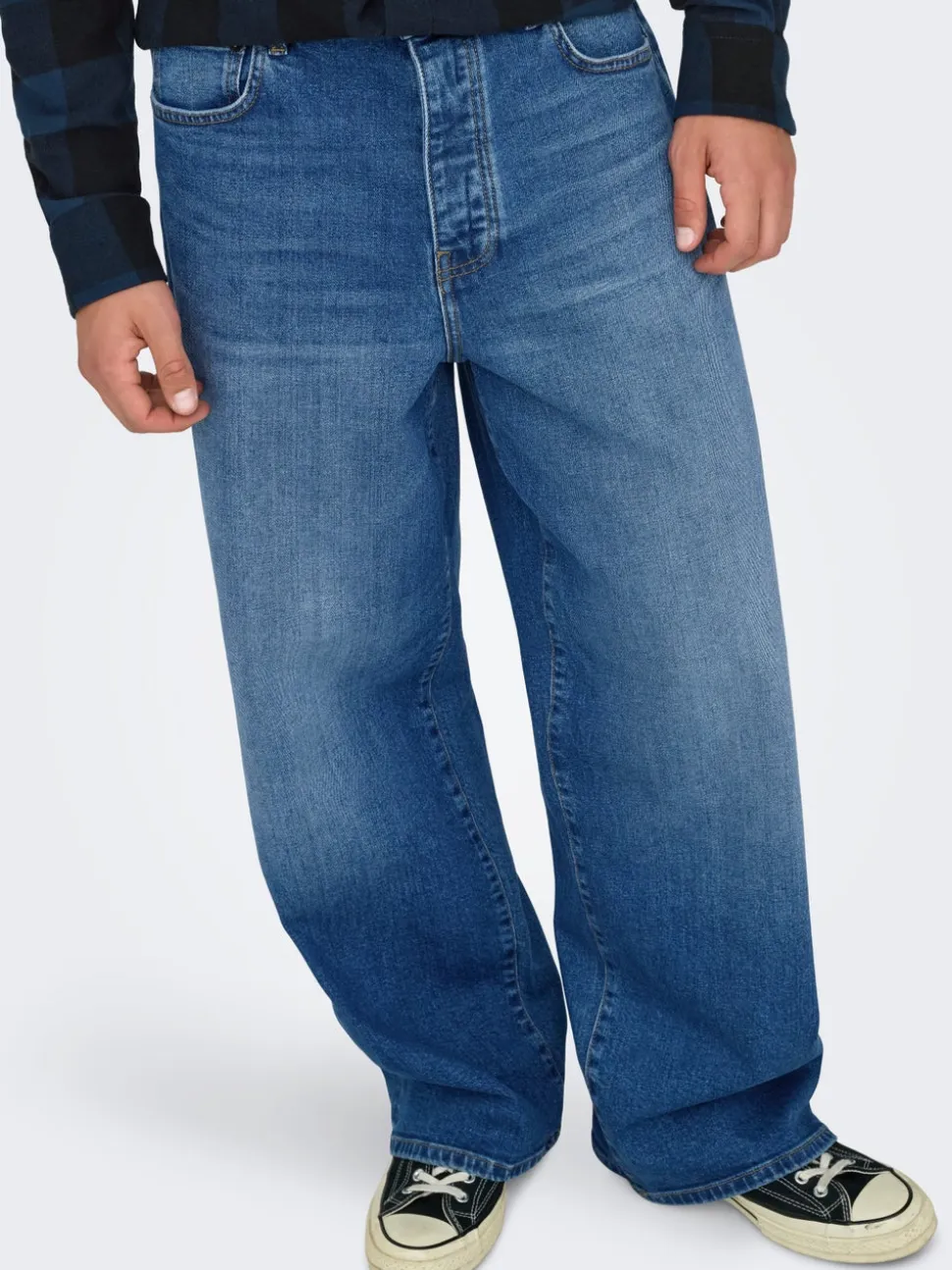 ONSREMI Talle medio Corte wide leg Stretch Vaqueros