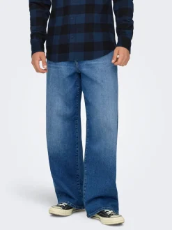 ONSREMI Talle medio Corte wide leg Stretch Vaqueros